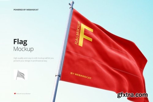 Flag Mockup Collections 13xPSD