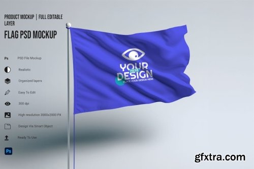 Flag Mockup Collections 13xPSD