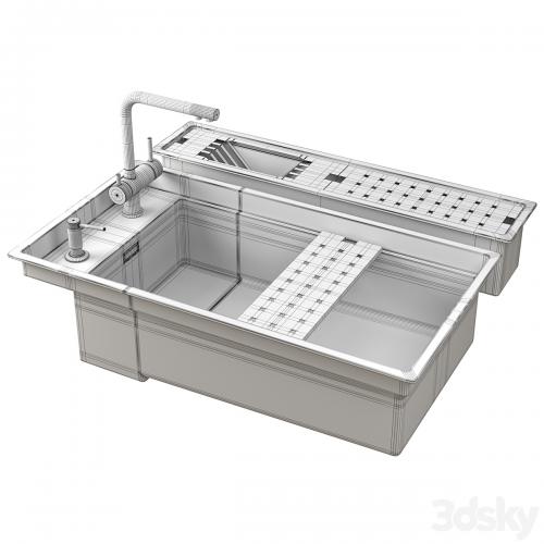 Sink and mixer Omoikiri Kinaru Pro 86-U/I