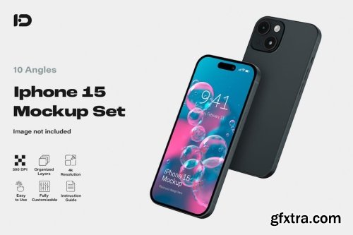iPhone 15 Mockup Collections 11xPSD