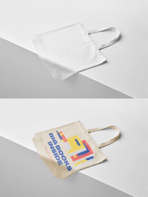 Tote Bag Mockup with Customizable Color