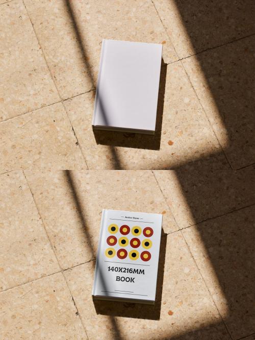 Book Mockup with Window Shadow