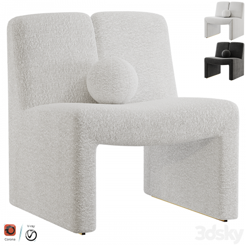 EICHHOLTZ CHAIR MACINTOSH BOUCLE CREAM