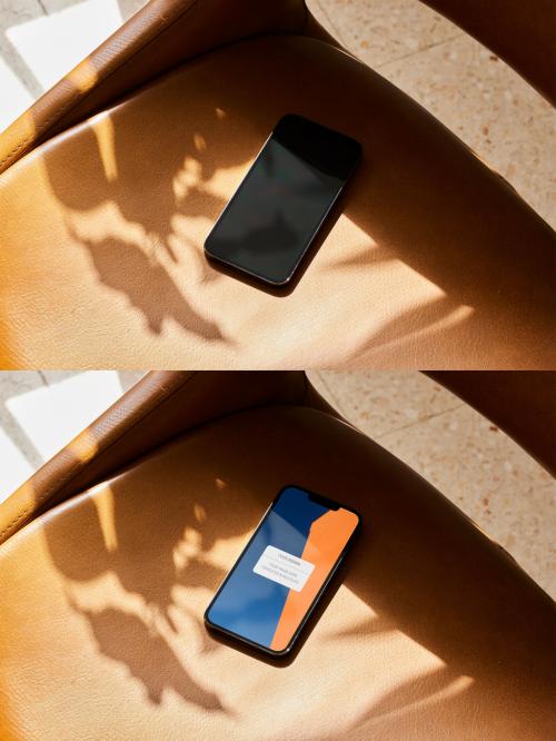 Smartphone Mockup on Chair