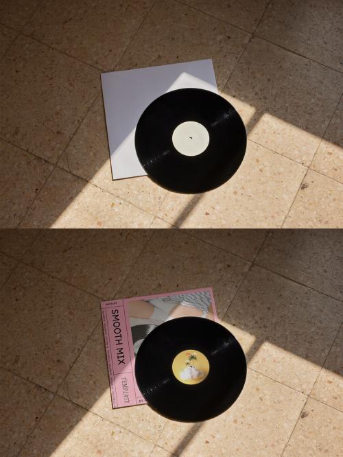 Vinyl Sleeve Mockup with Vinyl