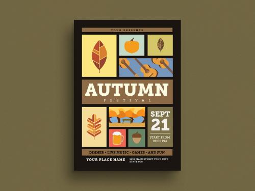 Autumn Festival Flyer Layout