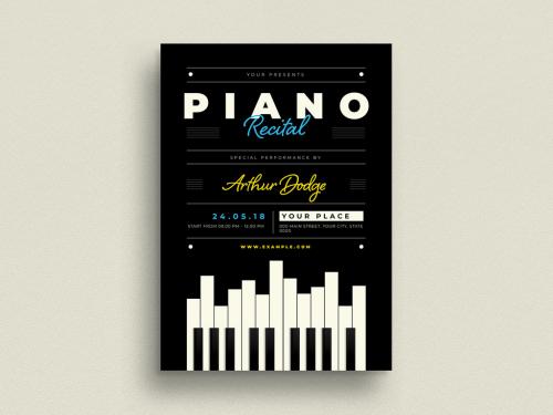 Jazz Piano Recital Flyer Layout