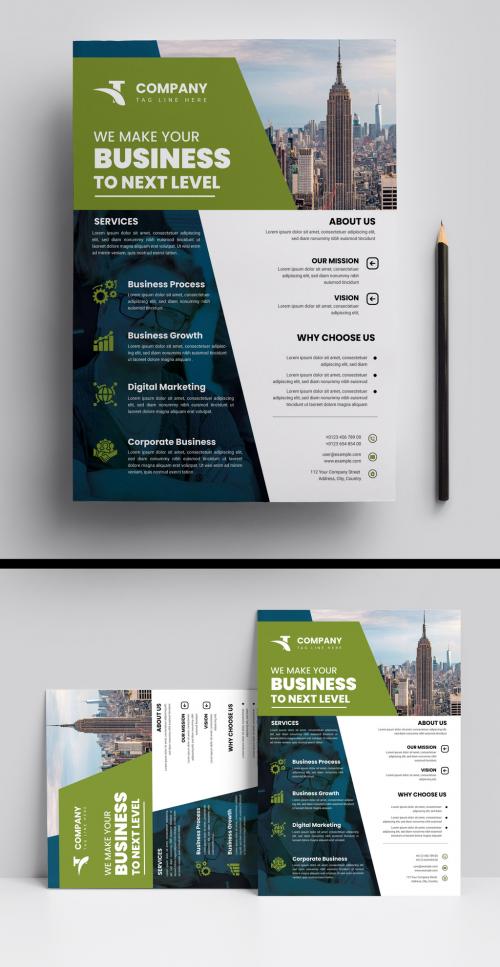 Teal Corporate Flyer Layout