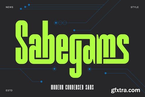 Sabegams | Modern Condensed Sans 7KHLXAG