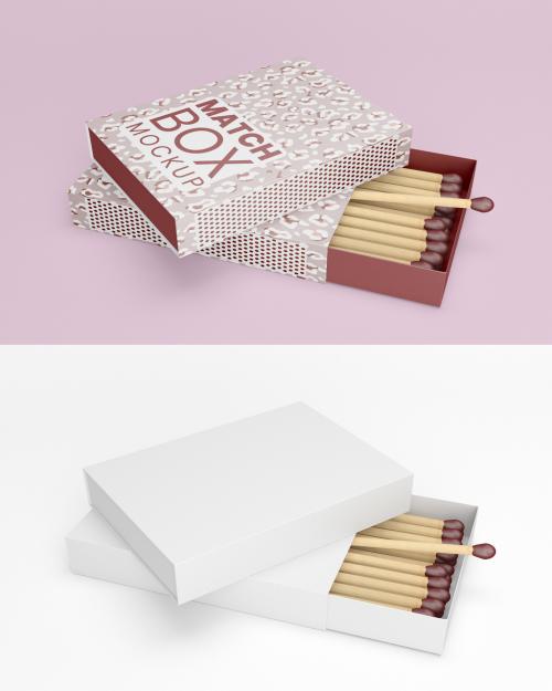 Two Matches Box Mockup