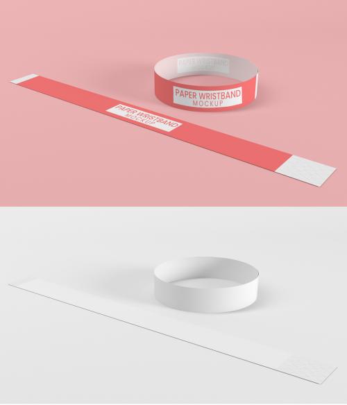 Paper Wristband Mockup