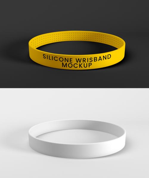 Silicone Wristband Mockup