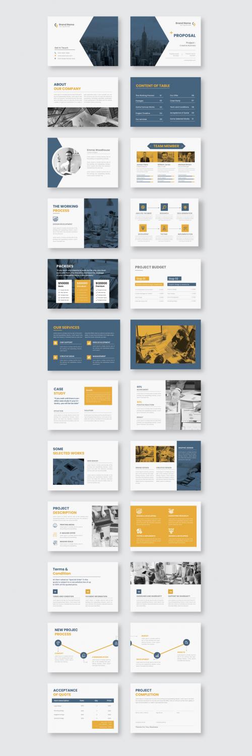 Light Gray and Yellow Proposal Layout