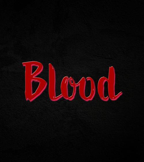 Blood Text Effect Layout