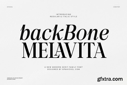 Back Bone Melavita Family Serif Font Text LBPRTU5