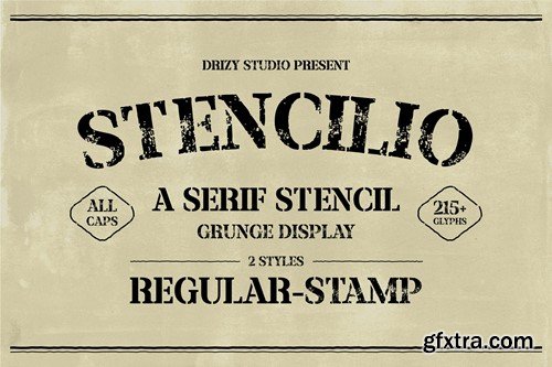 Stencilio – Serif Stencil Grunge Font 7AT43V6