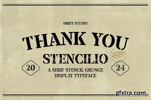 Stencilio – Serif Stencil Grunge Font 7AT43V6