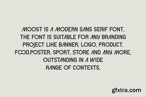 Moost - Futuristic & Logo Font Y3ND66R