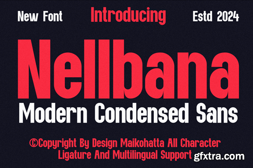 Nellbana - Modern Condensed Sans EU67Q88