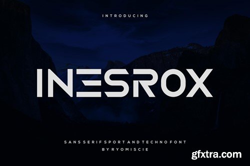 Inesrox - Sans Serif Sport And Techno Font 5ENSBLA