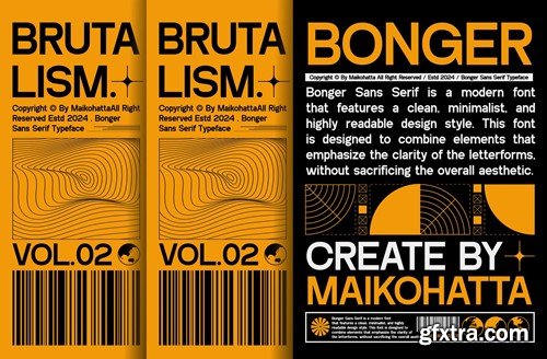 Bonger - Sans Serif Typeface CPPNRQ8