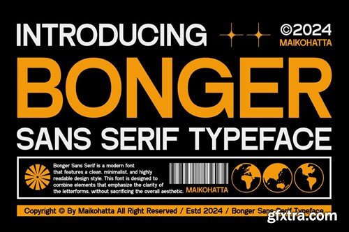 Bonger - Sans Serif Typeface CPPNRQ8