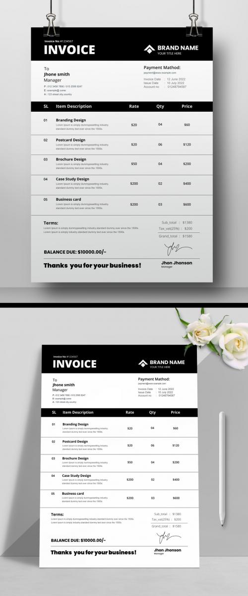 Printable Invoice Layout