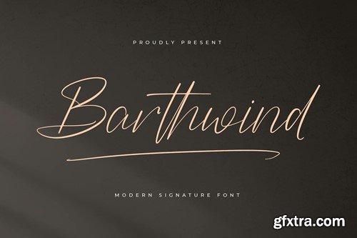 Barthwind Modern Signature Font 9LED27X