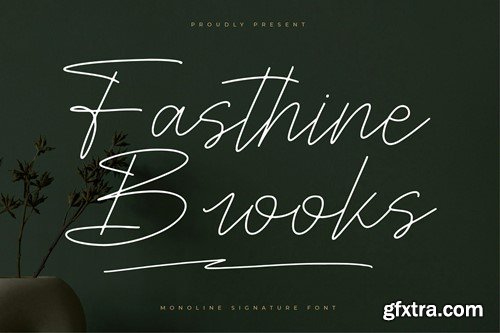 Fasthine Brooks Monoline Signature Font 9YQ9QRK