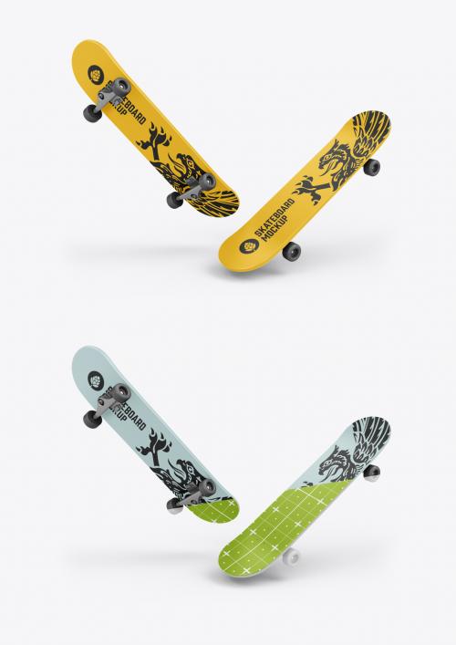 Glossy Skateboard Mockup