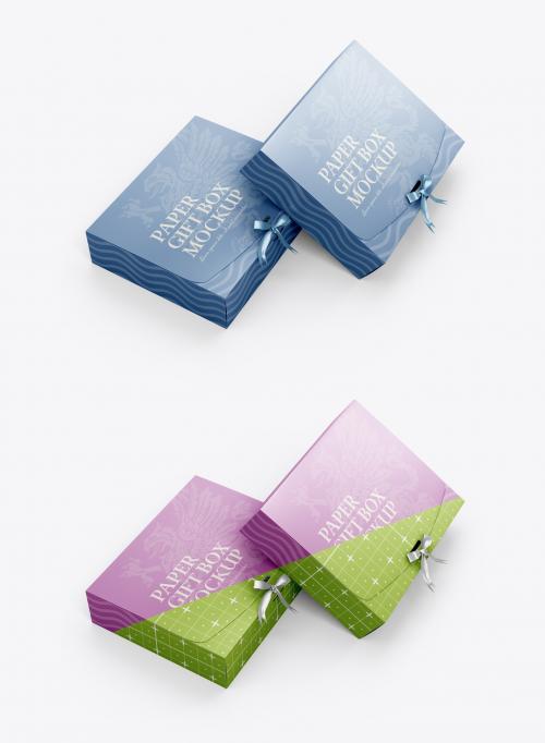 Glossy Gift Box Mockup