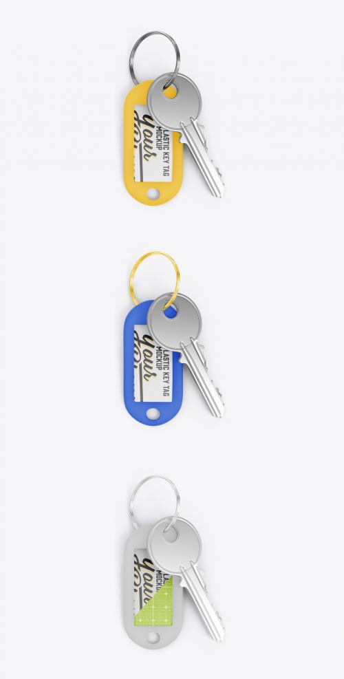 Plastic Key Tag Mockup