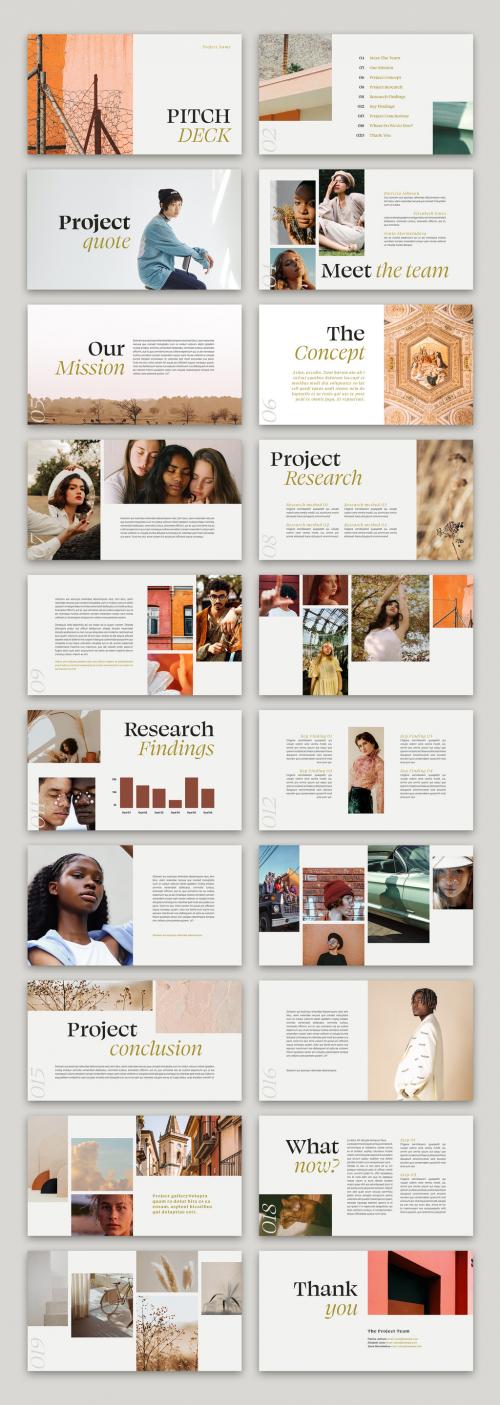 Elegant Project Pitch Deck with Gold accents