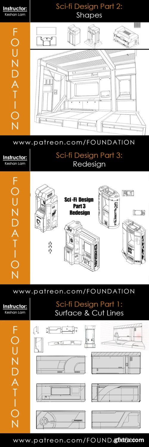 Foundation Patreon - Sci-Fi Design Part 1, 2 and 3 with Keshan Lam