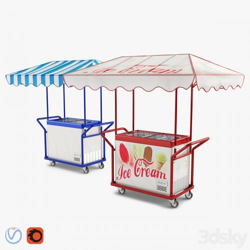 Hand trolley with freezer Polar