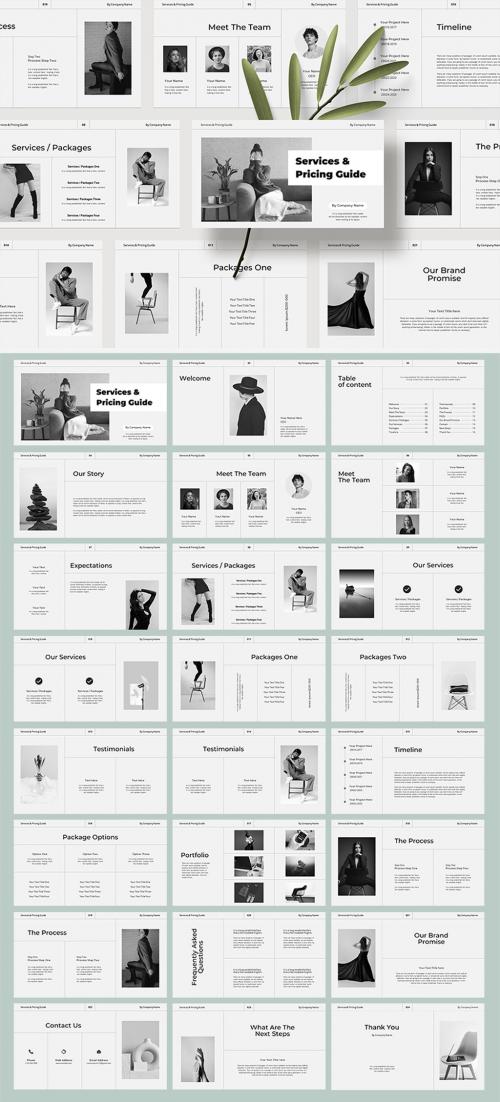 Services and Pricing Presentation Layout