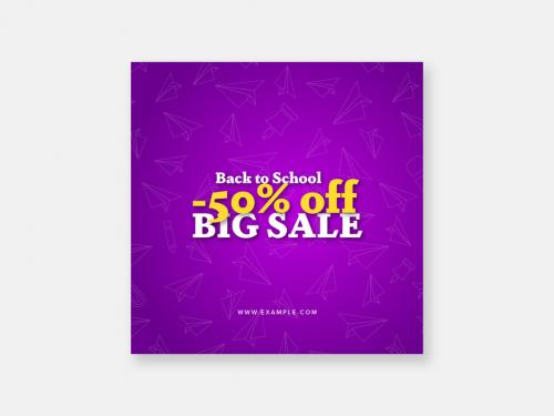 Big Sale Mobile Layout for Back to School Theme