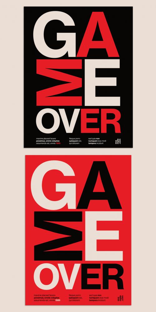 Creative Bold Typography Poster Design Layout