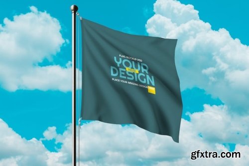 Flag Mockup Collection 12xPSD