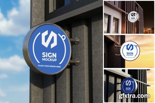 Sign Wall Mockup Collection 13xPSD