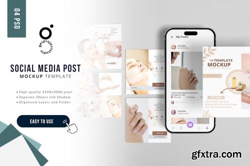 Social Media Post Mockup Collection 12xPSD