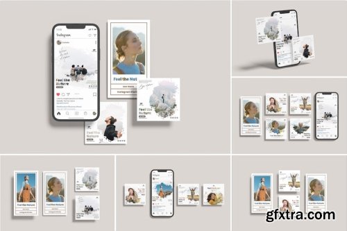 Social Media Post Mockup Collection 12xPSD