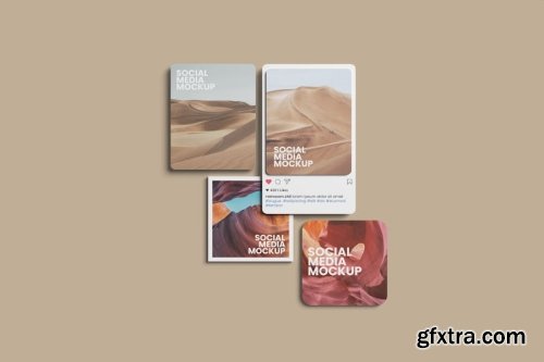 Social Media Post Mockup Collection 12xPSD