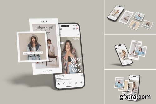 Social Media Post Mockup Collection 12xPSD