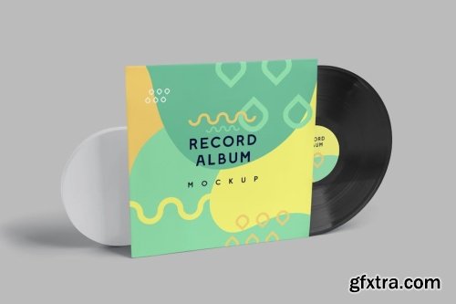 Vinyl Record Mockup Template Collection 15xPSD