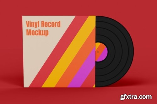 Vinyl Record Mockup Template Collection 15xPSD