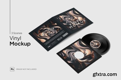 Vinyl Record Mockup Template Collection 15xPSD