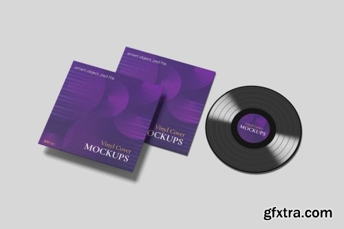 Vinyl Record Mockup Template Collection 15xPSD