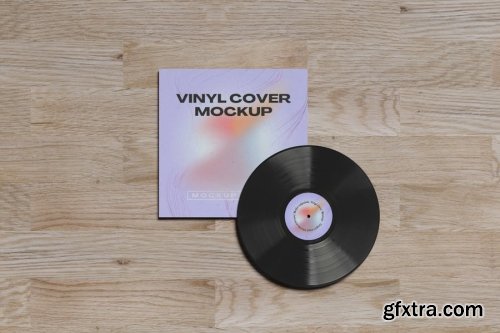 Vinyl Record Mockup Template Collection 15xPSD