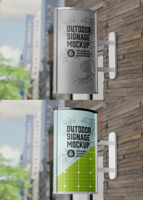 Metal Signage Mockup